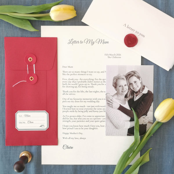 A Letter To My Mum Personalised Keepsake