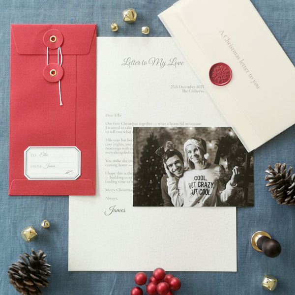 A Letter To My Partner On Our First Christmas Personalised Keepsake