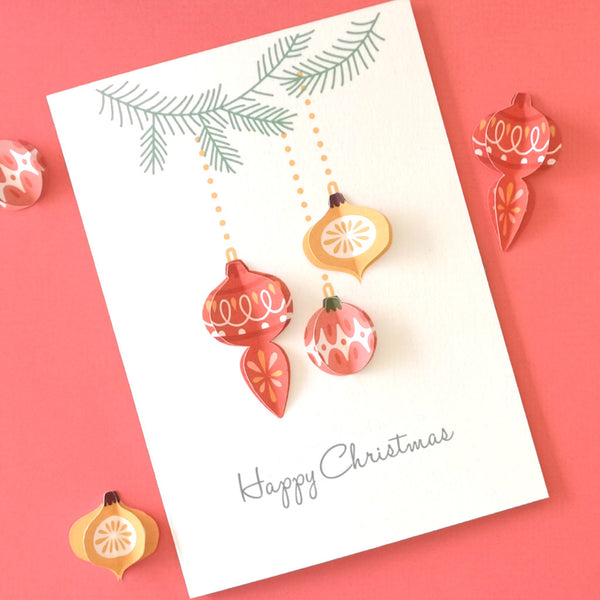 Personalised Happy Christmas 3D Decorations Card