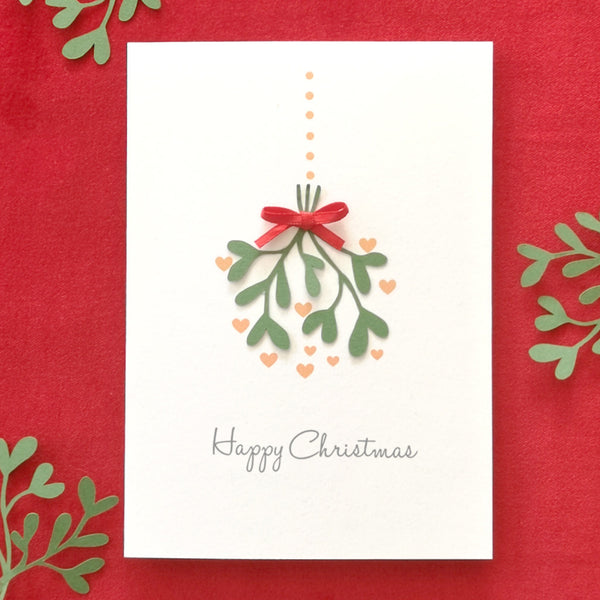 Personalised Happy Christmas 3D Mistletoe Card