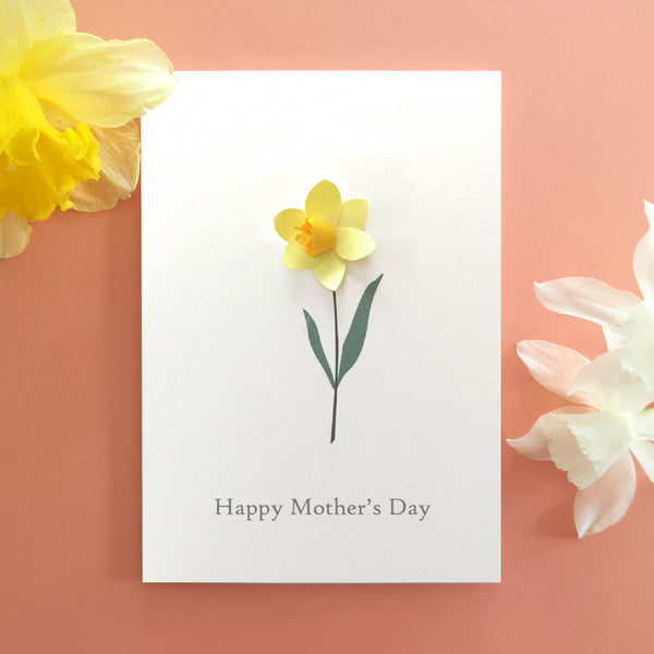 Personalised Mother's Day 3D Paper Daffodil Card