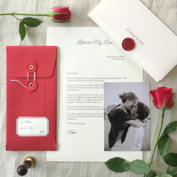 Personalised Will You Marry Me Proposal Letter Keepsake