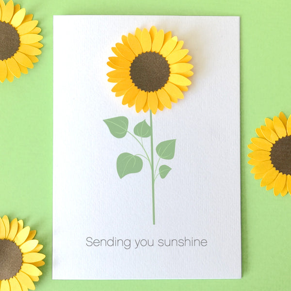 Sending You Sunshine 3D Sunflower Card
