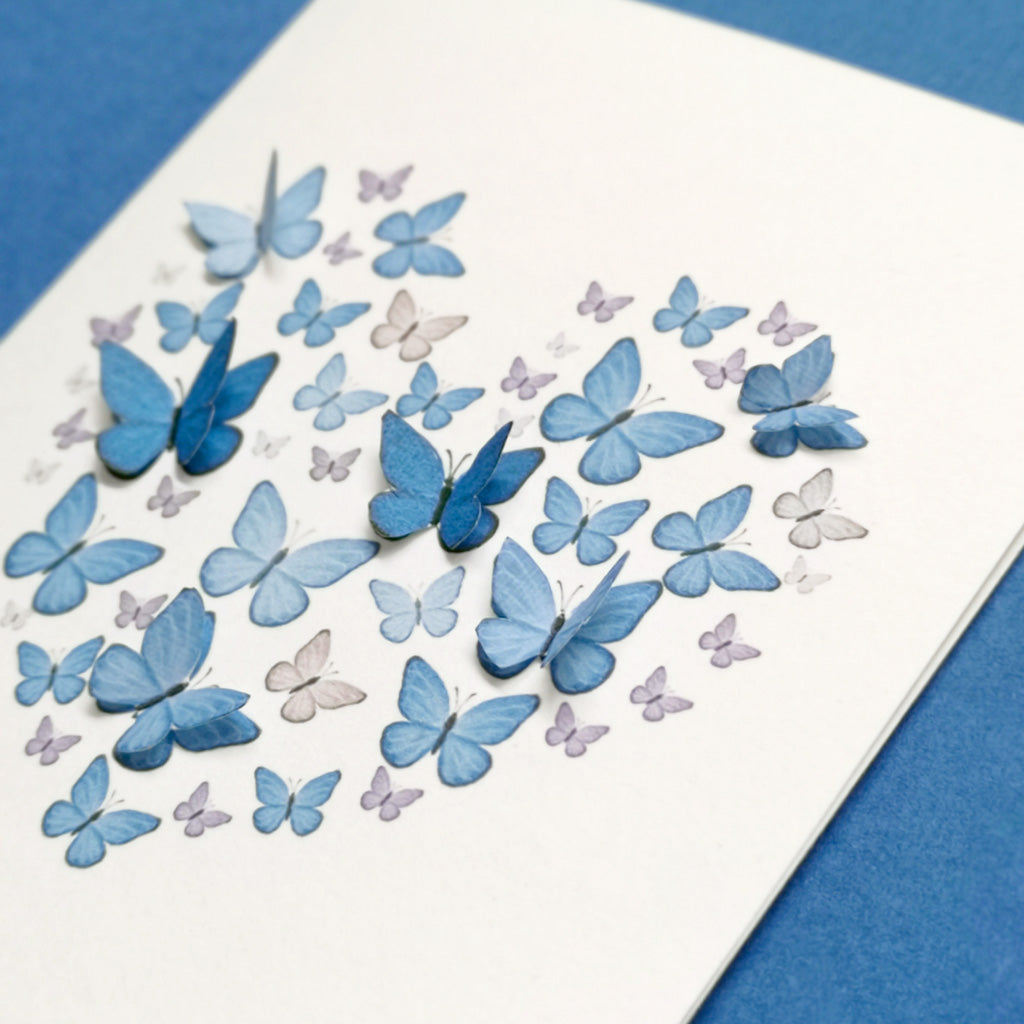 Sympathy Card With Paper Butterfly Heart Card