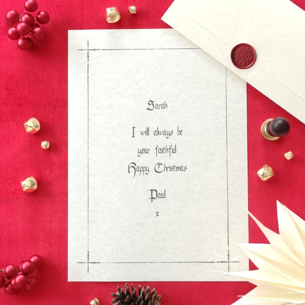 Traitors Style Christmas Faithful Love Letter