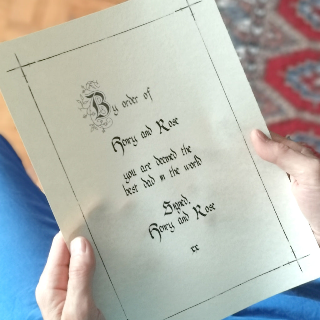 Traitors Style Father's day letter