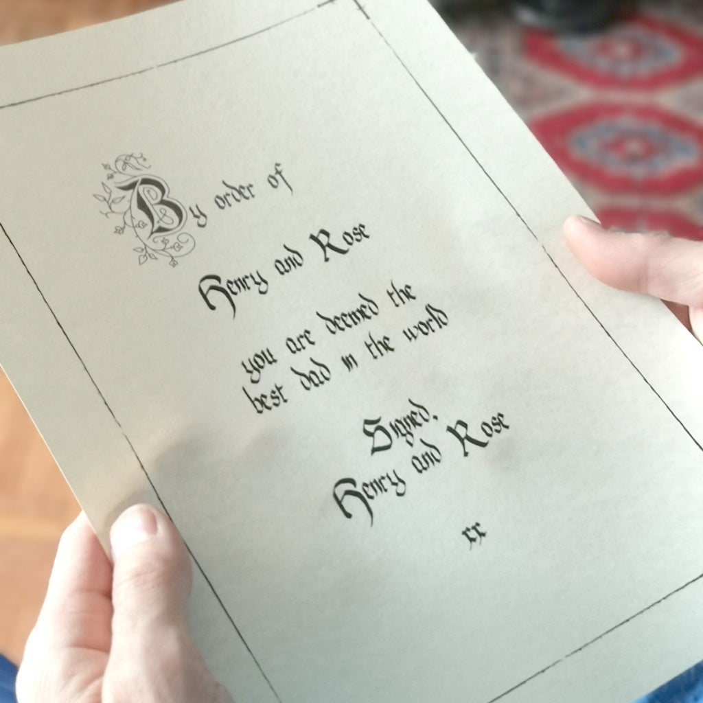 Traitors Style Father's day letter