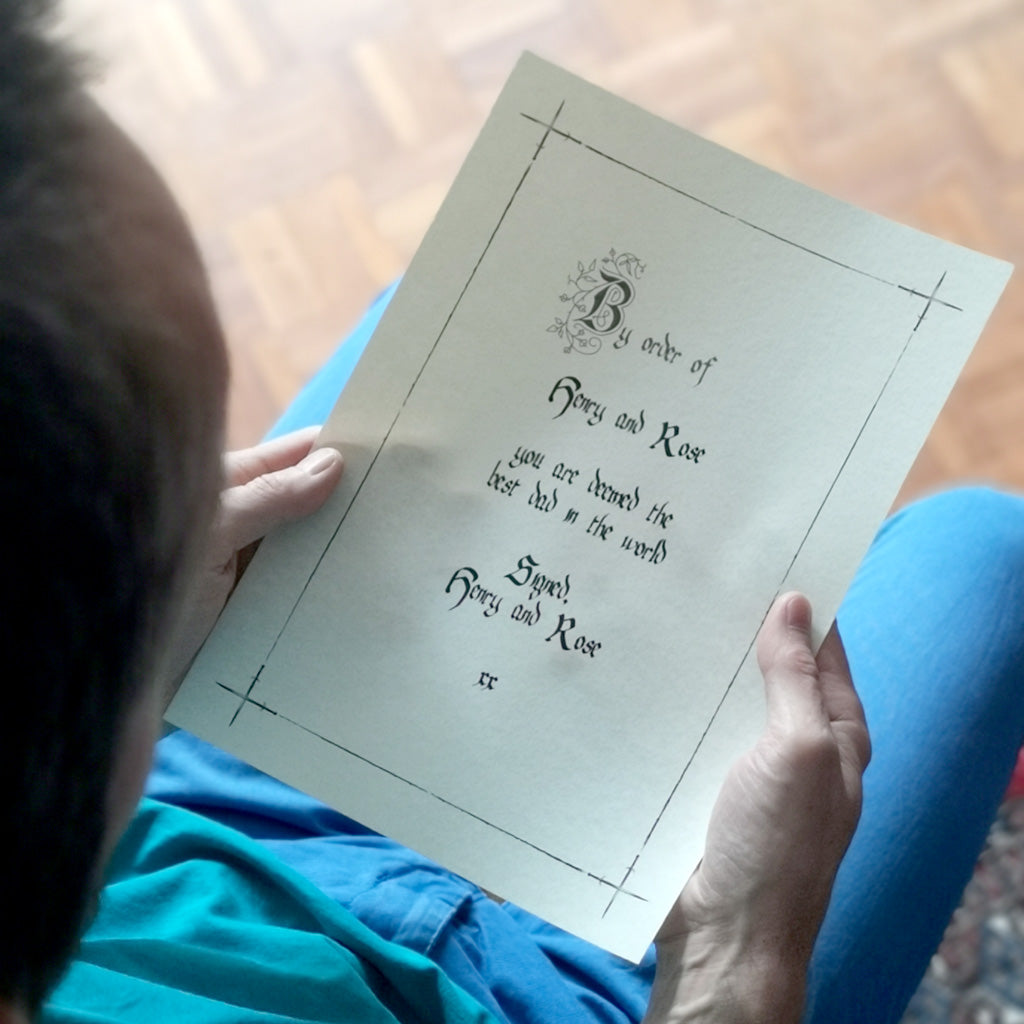 Traitors Style Father's day letter