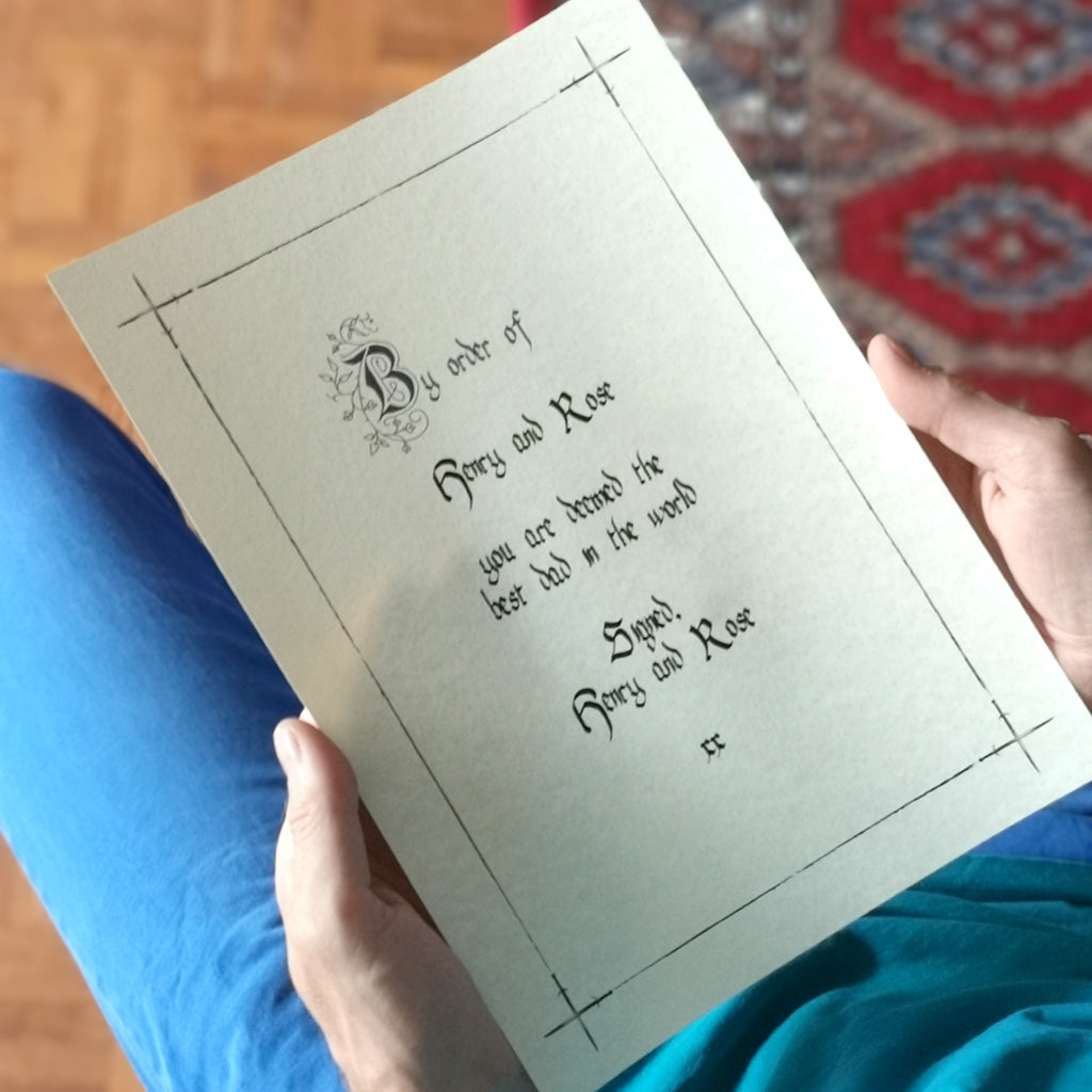 Traitors Style Father's day letter