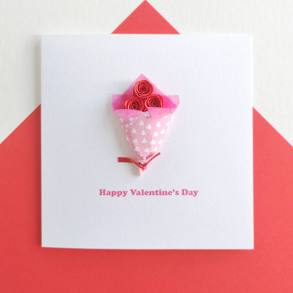 Valentines Day Red Roses Card