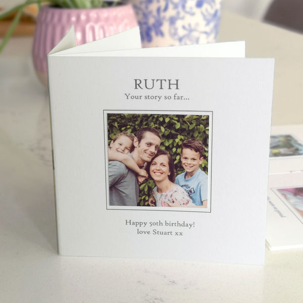 50th Birthday Story Of You Memory Keepsake Card
