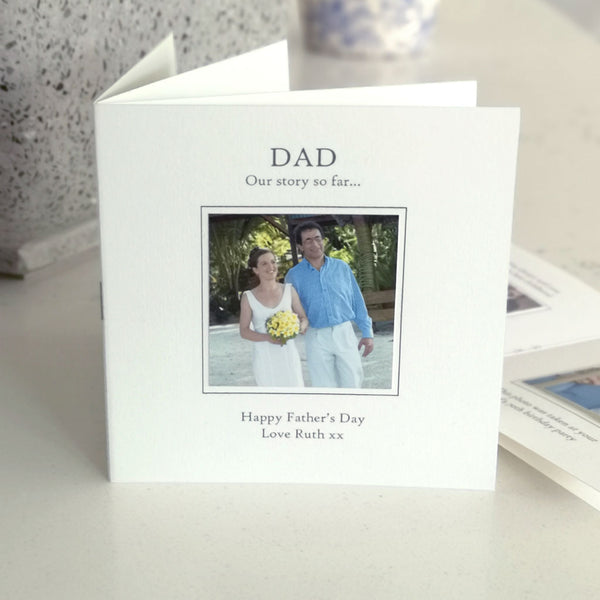 Dad And Me Personalised Memory Keepsake Card