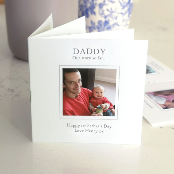 First Father's Day Daddy And Me Personalised Card Book