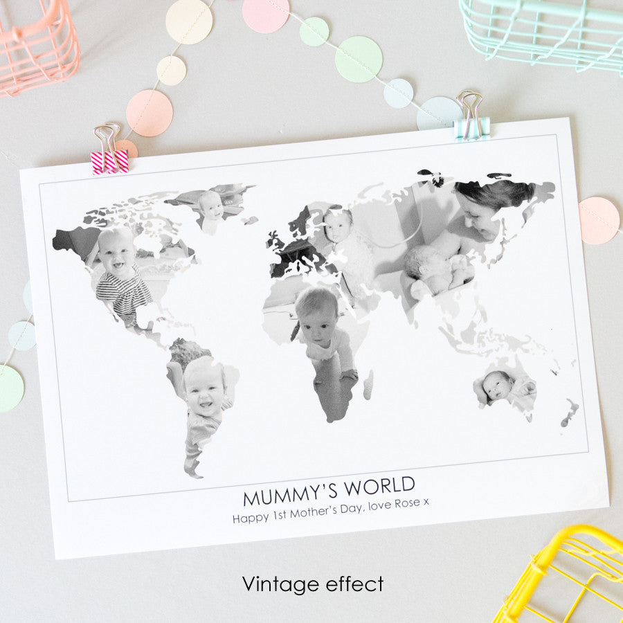 Personalised 'Mummy's World' Photo Map