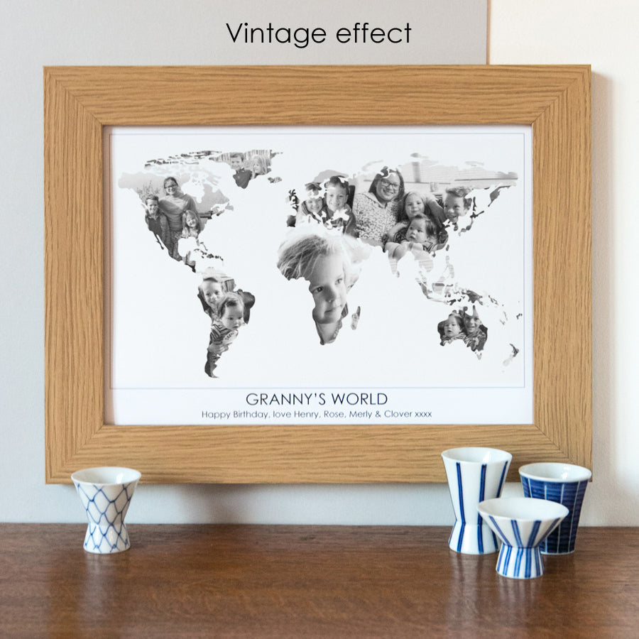 Personalised 'Granny's World' Photo Map