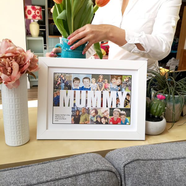 Personalised Mummy Photo Collage Print
