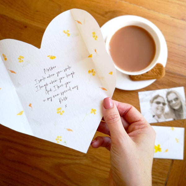Personalised Origami Heart Letter Photo Gift For Mother