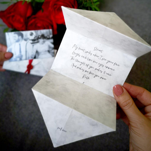 Personalised Origami Valentine Love Letter Photo Gift