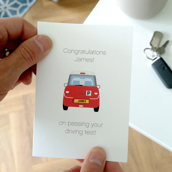 Personalised Driving Test Passed Card